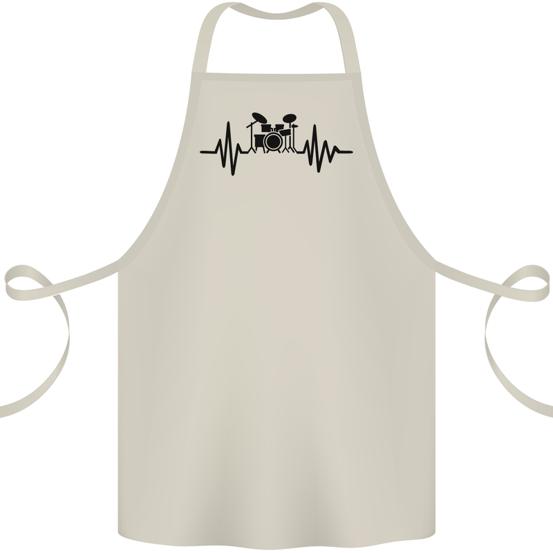 Drum Kit Pulse ECG Drummer Drumming Drum Cotton Apron 100% Organic Natural