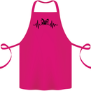 Drum Kit Pulse ECG Drummer Drumming Drum Cotton Apron 100% Organic Pink