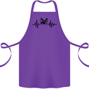 Drum Kit Pulse ECG Drummer Drumming Drum Cotton Apron 100% Organic Purple