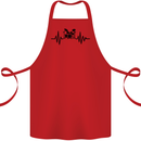 Drum Kit Pulse ECG Drummer Drumming Drum Cotton Apron 100% Organic Red