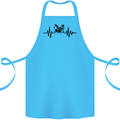 Drum Kit Pulse ECG Drummer Drumming Drum Cotton Apron 100% Organic Turquoise