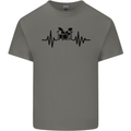 Drum Kit Pulse ECG Drummer Drumming Drum Kids T-Shirt Childrens Charcoal
