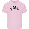 Drum Kit Pulse ECG Drummer Drumming Drum Kids T-Shirt Childrens Light Pink