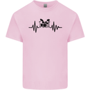 Drum Kit Pulse ECG Drummer Drumming Drum Kids T-Shirt Childrens Light Pink