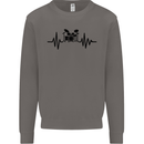 Drum Kit Pulse ECG Drummer Drumming Drum Mens Sweatshirt Jumper Charcoal