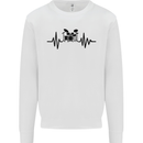 Drum Kit Pulse ECG Drummer Drumming Drum Mens Sweatshirt Jumper White