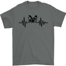 Drum Kit Pulse ECG Drummer Drumming Drum Mens T-Shirt Cotton Gildan Charcoal