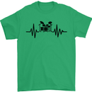 Drum Kit Pulse ECG Drummer Drumming Drum Mens T-Shirt Cotton Gildan Irish Green