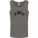 Drum Kit Pulse ECG Drummer Drumming Drum Mens Vest Tank Top Charcoal