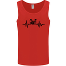 Drum Kit Pulse ECG Drummer Drumming Drum Mens Vest Tank Top Red