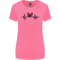 Drum Kit Pulse ECG Drummer Drumming Drum Womens Wider Cut T-Shirt Azalea
