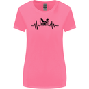 Drum Kit Pulse ECG Drummer Drumming Drum Womens Wider Cut T-Shirt Azalea