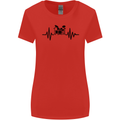 Drum Kit Pulse ECG Drummer Drumming Drum Womens Wider Cut T-Shirt Red