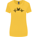 Drum Kit Pulse ECG Drummer Drumming Drum Womens Wider Cut T-Shirt Yellow