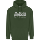Drum and Bass Monkeys DJ Headphones Music Childrens Kids Hoodie Forest Green