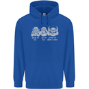 Drum and Bass Monkeys DJ Headphones Music Childrens Kids Hoodie Royal Blue