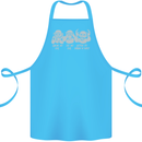 Drum and Bass Monkeys DJ Headphones Music Cotton Apron 100% Organic Turquoise