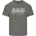 Drum and Bass Monkeys DJ Headphones Music Kids T-Shirt Childrens Charcoal