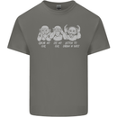 Drum and Bass Monkeys DJ Headphones Music Mens Cotton T-Shirt Tee Top Charcoal