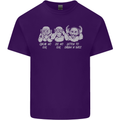 Drum and Bass Monkeys DJ Headphones Music Mens Cotton T-Shirt Tee Top Purple