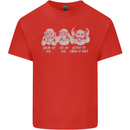 Drum and Bass Monkeys DJ Headphones Music Mens Cotton T-Shirt Tee Top Red