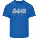 Drum and Bass Monkeys DJ Headphones Music Mens Cotton T-Shirt Tee Top Royal Blue