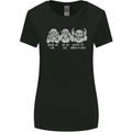 Drum and Bass Monkeys DJ Headphones Music Womens Wider Cut T-Shirt Black