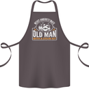 Drumming An Old Man Drummer Drum Funny Cotton Apron 100% Organic Dark Grey