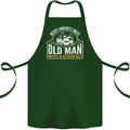 Drumming An Old Man Drummer Drum Funny Cotton Apron 100% Organic Forest Green