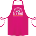 Drumming An Old Man Drummer Drum Funny Cotton Apron 100% Organic Pink