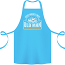 Drumming An Old Man Drummer Drum Funny Cotton Apron 100% Organic Turquoise