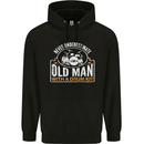 Drumming An Old Man Drummer Drum Funny Mens 80% Cotton Hoodie Black