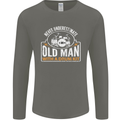 Drumming An Old Man Drummer Drum Funny Mens Long Sleeve T-Shirt Charcoal