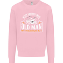 Drumming An Old Man Drummer Drum Funny Mens Sweatshirt Jumper Light Pink