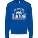 Drumming An Old Man Drummer Drum Funny Mens Sweatshirt Jumper Royal Blue