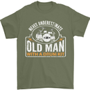Drumming An Old Man Drummer Drum Funny Mens T-Shirt Cotton Gildan Military Green