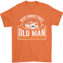 Drumming An Old Man Drummer Drum Funny Mens T-Shirt Cotton Gildan Orange