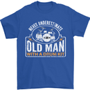 Drumming An Old Man Drummer Drum Funny Mens T-Shirt Cotton Gildan Royal Blue