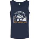 Drumming An Old Man Drummer Drum Funny Mens Vest Tank Top Navy Blue