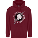 Drumming Weapons of Mass Percussion Funny Childrens Kids Hoodie Maroon