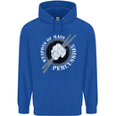 Drumming Weapons of Mass Percussion Funny Childrens Kids Hoodie Royal Blue