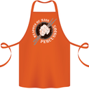 Drumming Weapons of Mass Percussion Funny Cotton Apron 100% Organic Orange