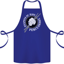 Drumming Weapons of Mass Percussion Funny Cotton Apron 100% Organic Royal Blue