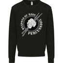 Drumming Weapons of Mass Percussion Funny Kids Sweatshirt Jumper Black