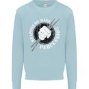 Drumming Weapons of Mass Percussion Funny Kids Sweatshirt Jumper Light Blue