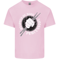 Drumming Weapons of Mass Percussion Funny Kids T-Shirt Childrens Light Pink