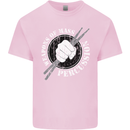 Drumming Weapons of Mass Percussion Funny Kids T-Shirt Childrens Light Pink