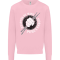 Drumming Weapons of Mass Percussion Funny Mens Sweatshirt Jumper Light Pink