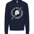 Drumming Weapons of Mass Percussion Funny Mens Sweatshirt Jumper Navy Blue