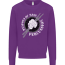 Drumming Weapons of Mass Percussion Funny Mens Sweatshirt Jumper Purple